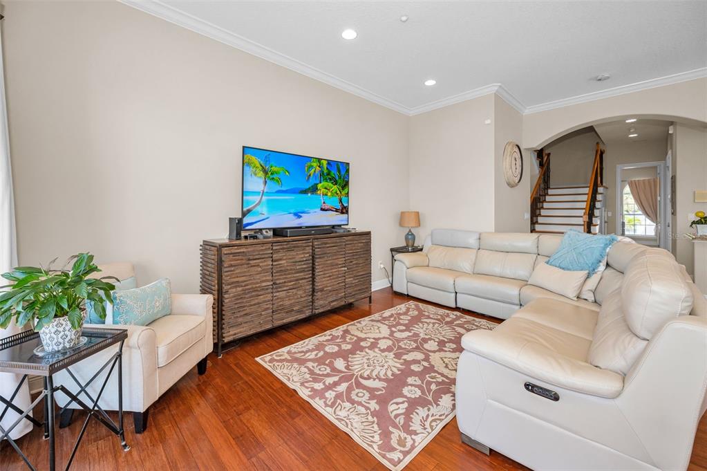 47 West Morgan Street Tarpon Springs, FL 34689 - Photo 18 of 64 a living room with furniture and a flat screen tv