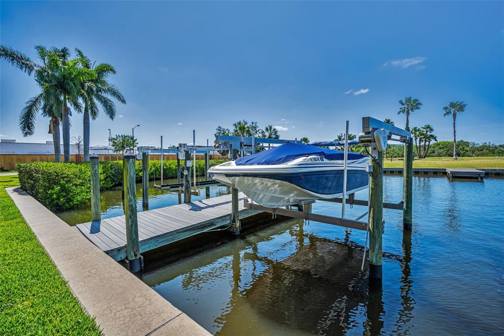 47 West Morgan Street Tarpon Springs, FL 34689 - Photo 56 of 64 a view of a swimming pool with a patio and garden
