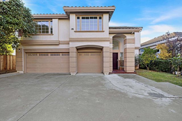 front view of a house with a garage