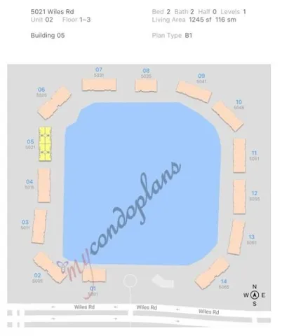 $285,000 | 5021 Wiles Road, Unit 202, Coconut Creek, FL 33073