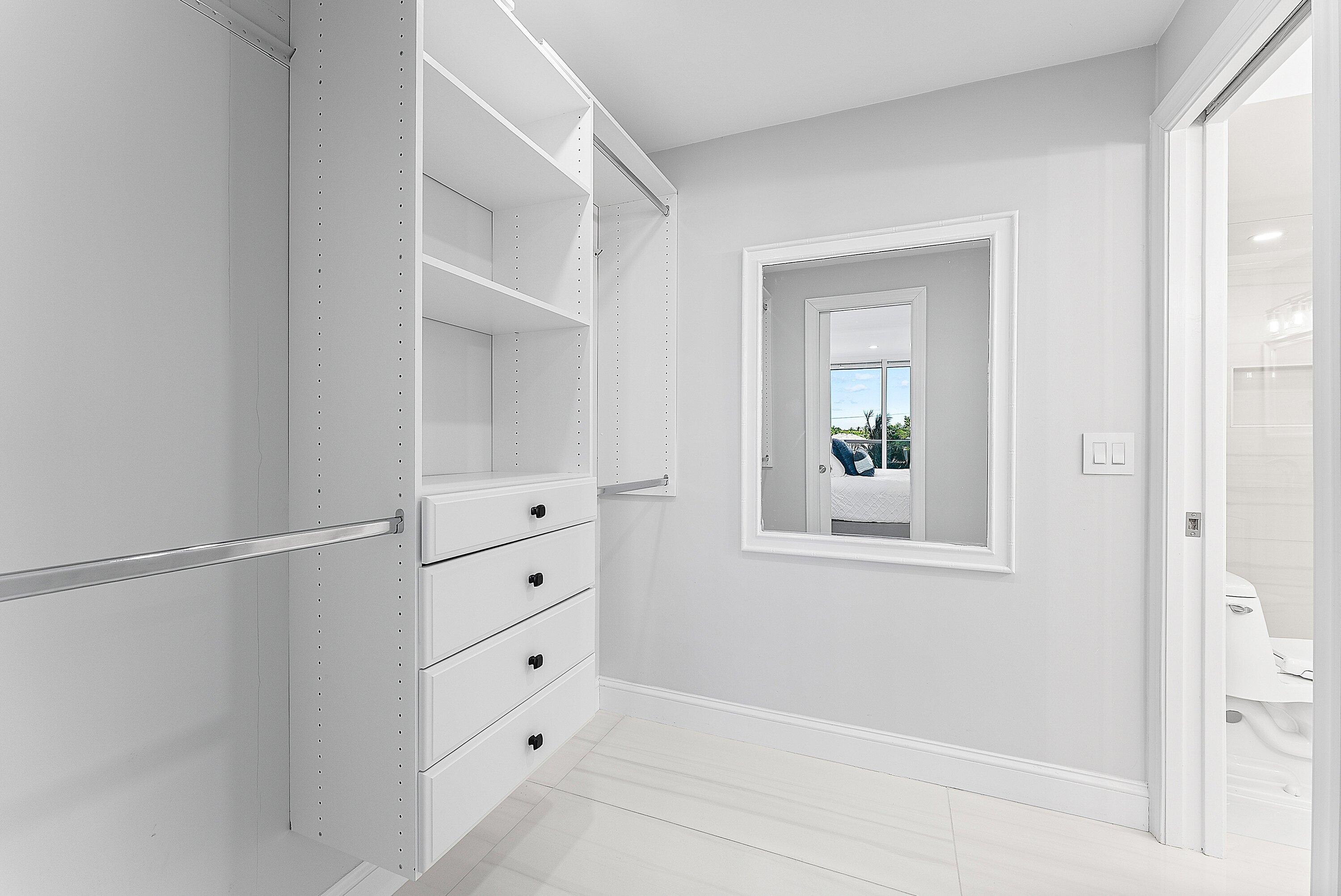 2800 South Ocean Boulevard, Unit 4E Boca Raton, FL 33432 - Photo 27 of 51 a view of an empty walk in closet