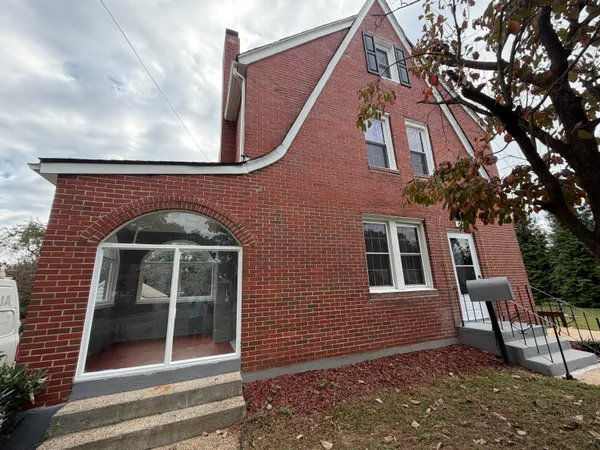 a front view of a house