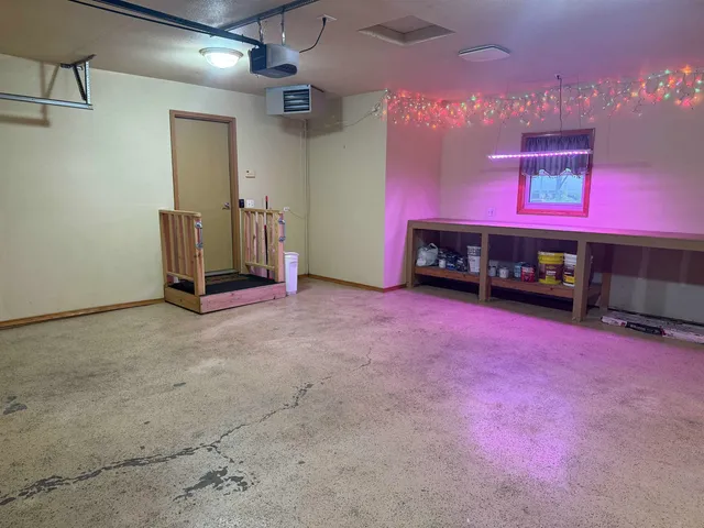 a room with furniture and a fireplace