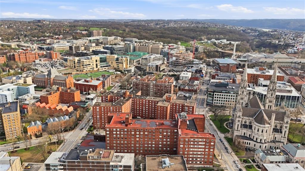 128 North Craig Street, Unit 814 Pittsburgh, PA 15213 - Photo 31 of 34 an aerial view of a city