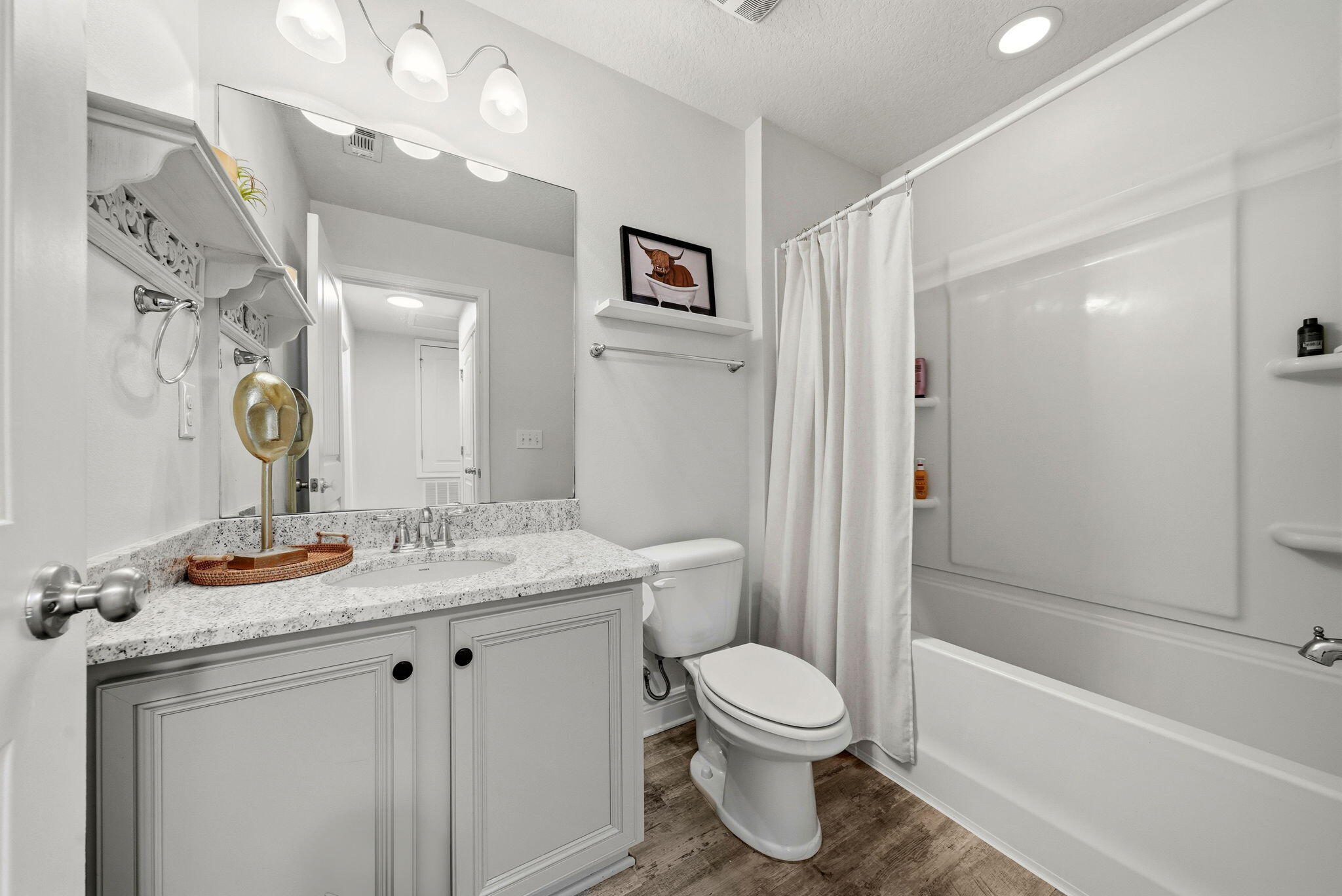 25 Crossing Lane, Unit C Santa Rosa Beach, FL 32459 - Photo 23 of 37 a bathroom with a sink a toilet and shower