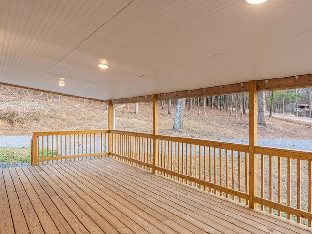 a view of a yard with trees