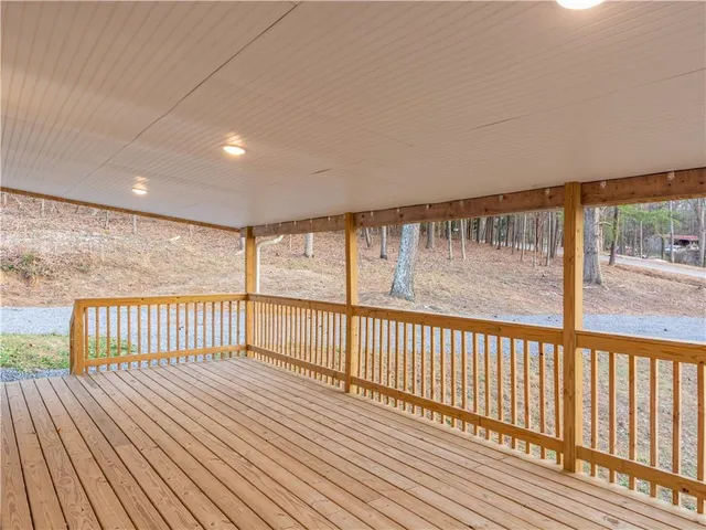 a view of wooden deck