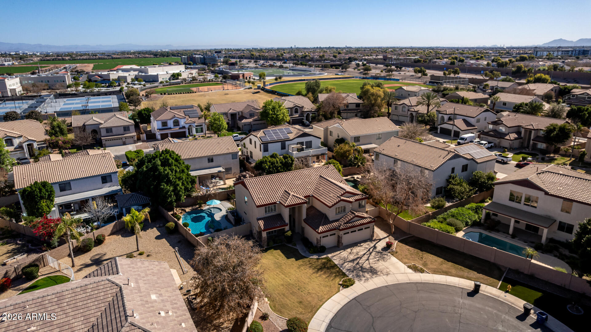 1099 South Justine Court Gilbert, AZ 85296 - Photo 47 of 60 an aerial view of a city