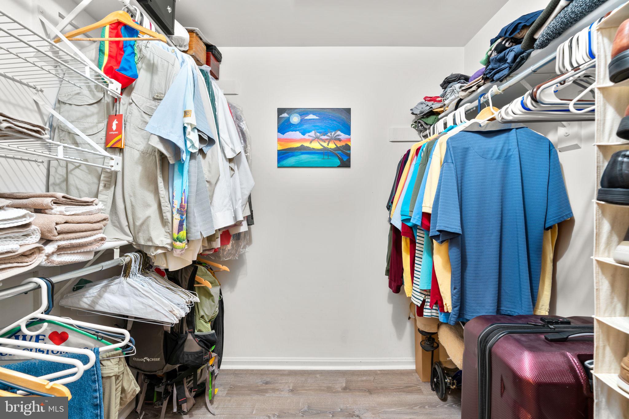 9413 Sunfall Court Columbia, MD 21046 - Photo 42 of 71 a view of walk in closet with clothes and shoes