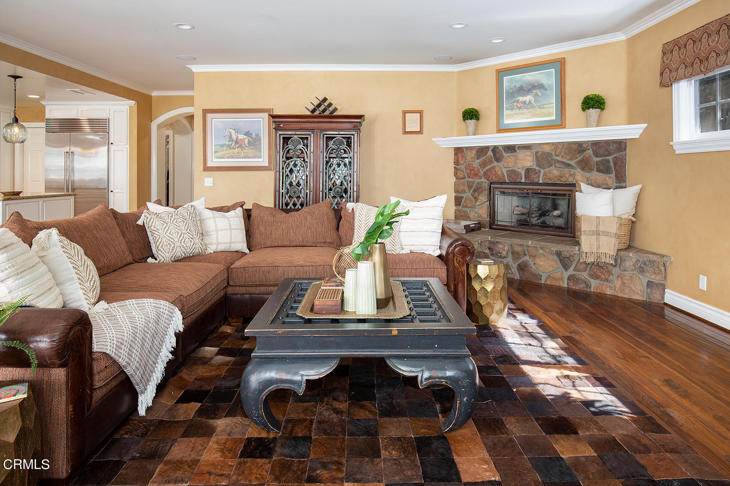 4535 Lone Pine Lane La Canada Flintridge, CA 91011 - Photo 23 of 62 a living room with furniture and a fireplace