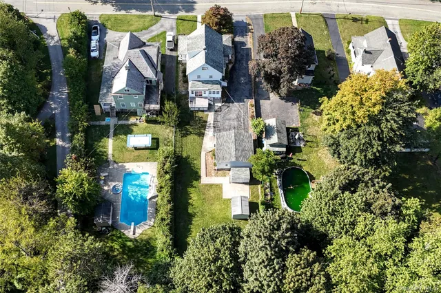 an aerial view of multiple house