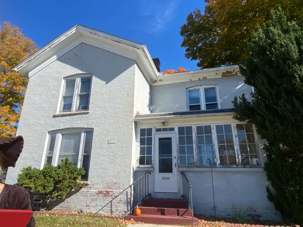a front view of a house