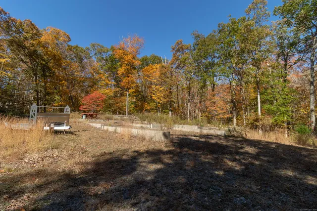a view of yard covered with snow