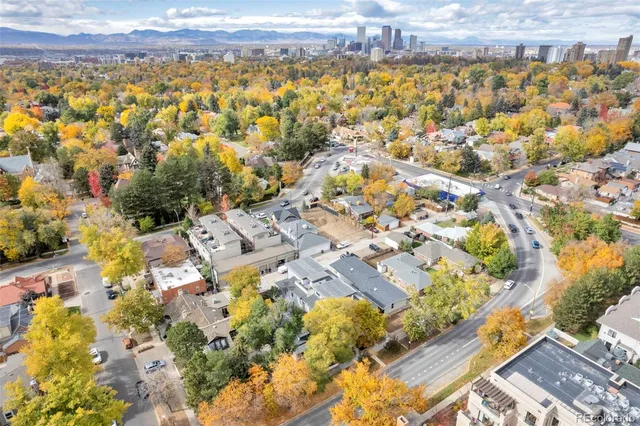 a view of city and mountain