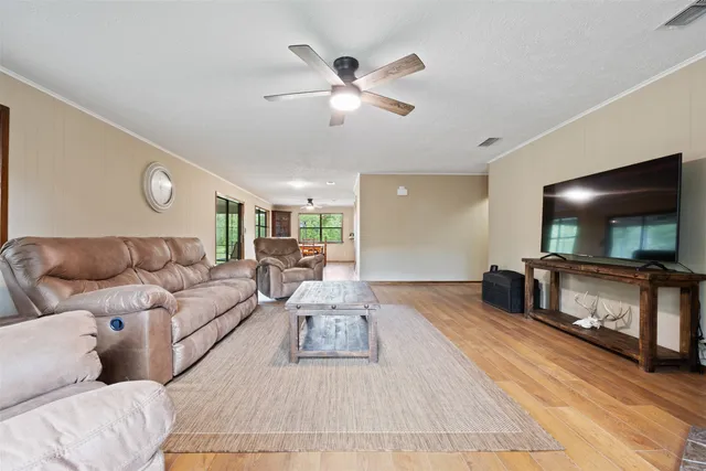 a view of yard with small trees