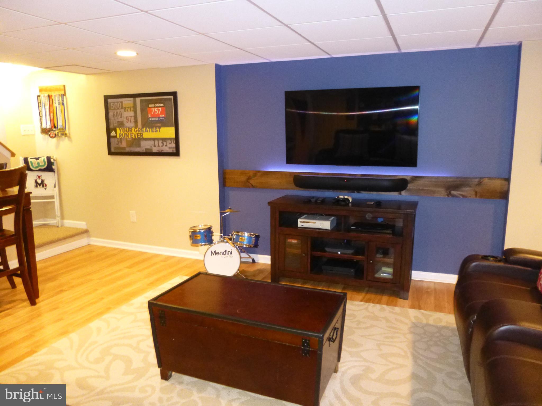 109 Crestview Road Hatboro, PA 19040 - Photo 23 of 35 Finished Basement- Spec TV Backlighting