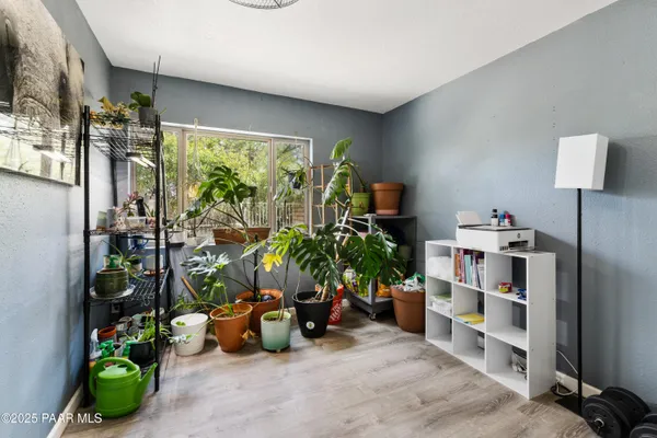 a room with musical instruments