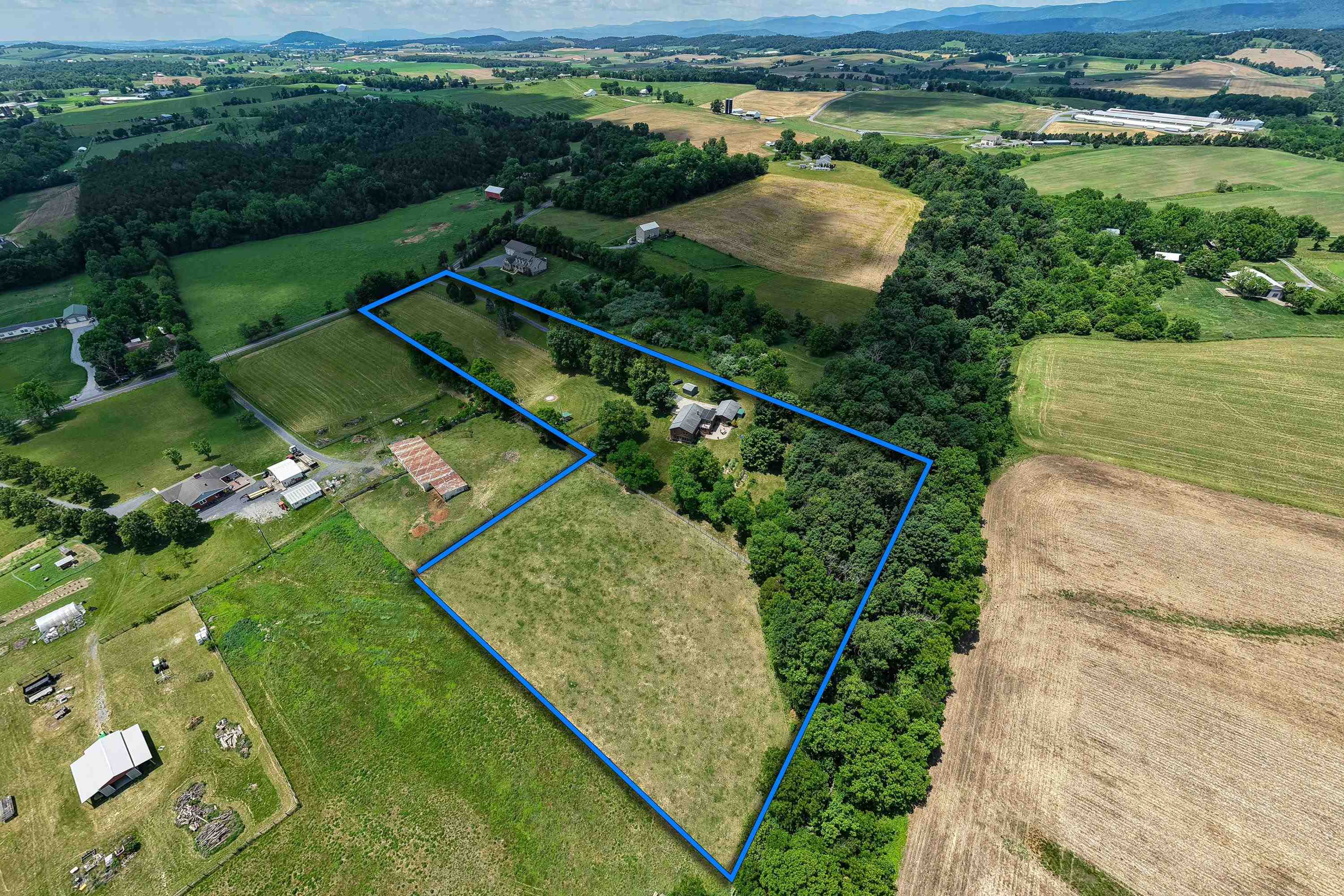 3980 Greenmount Road Harrisonburg, VA 22802 - Photo 70 of 75 The aerial photos highlights the spacious, level lot, lovely views surrounding the home, and private location.