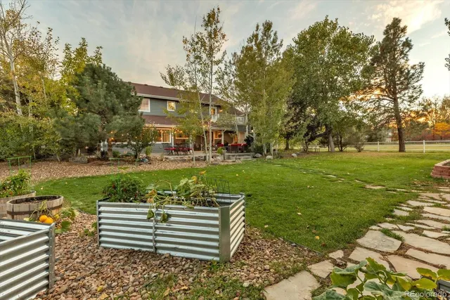 a front view of house with yard and trees
