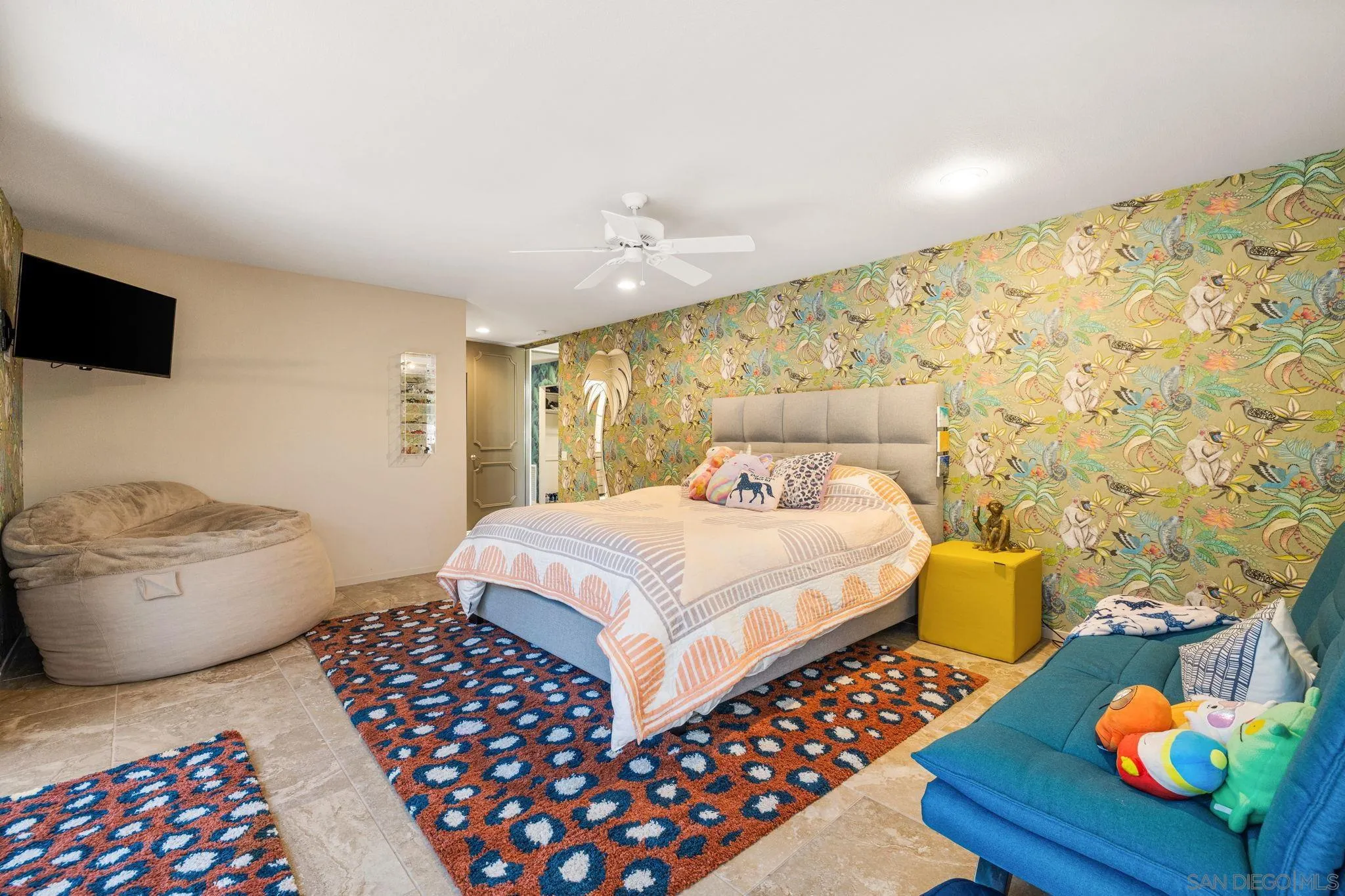 142 Yale Drive Rancho Mirage, CA 92270 - Photo 59 of 72 a bedroom with a bed and wooden floor