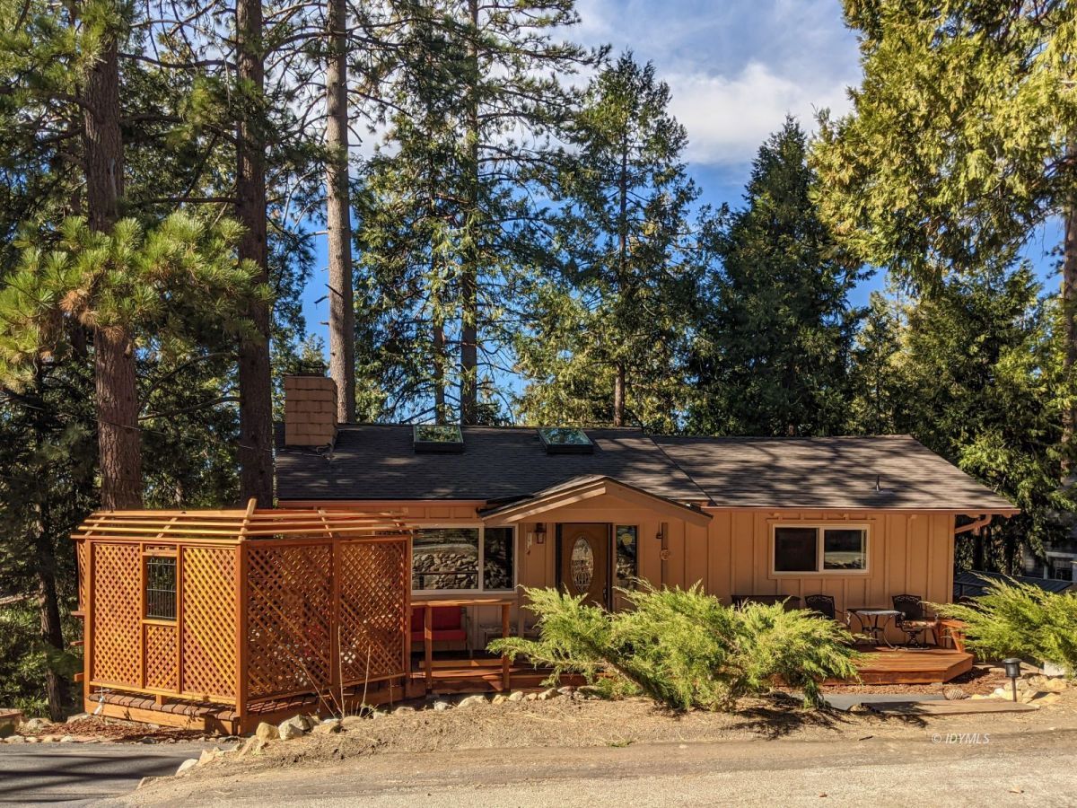 25915 Wayne Road Idyllwild, CA 92549 - Photo 5 of 69 a front view of a house with a yard