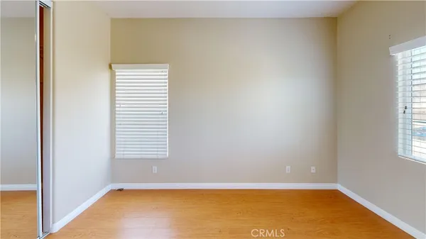 a view of a room with a window