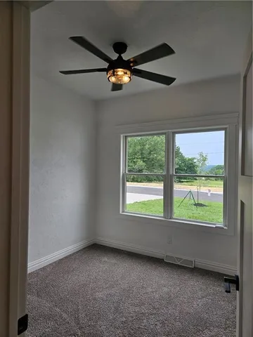 an empty room with a window