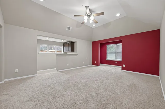 a view of a window in an empty room