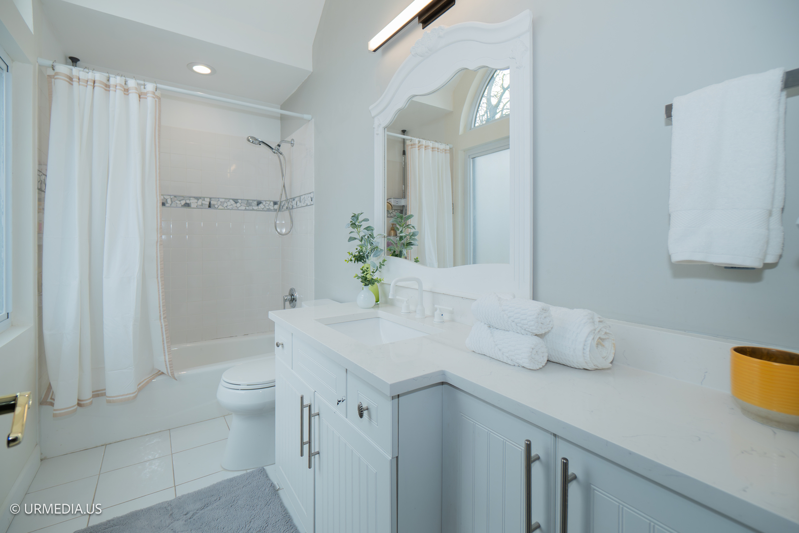 7100 North Sioux Avenue Chicago, IL 60646 - Photo 25 of 49 a bathroom with a sink a toilet and mirror