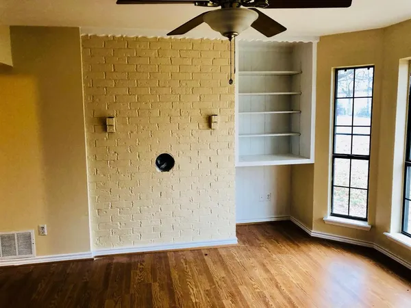 a view of a bathroom with a window