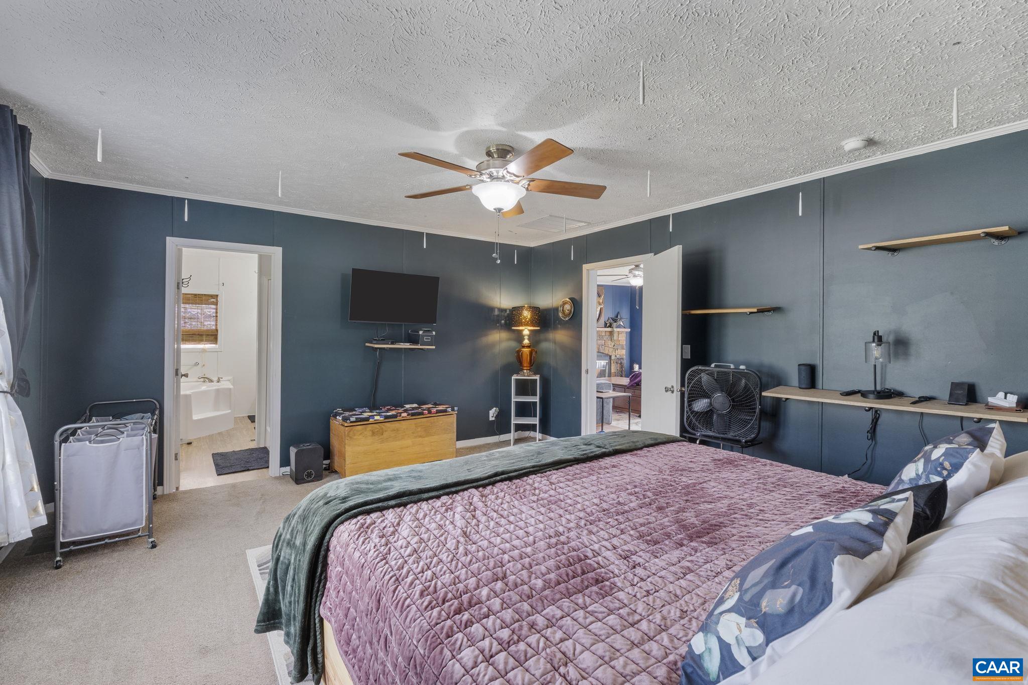 1173 Aylor Road Madison, VA 22727 - Photo 21 of 44 a bedroom with a bed and a flat screen tv