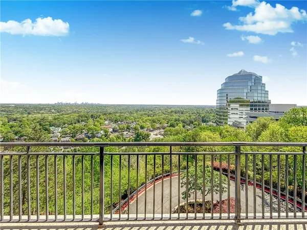 a view of city from balcony