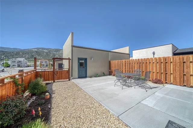 a view of a house with a patio