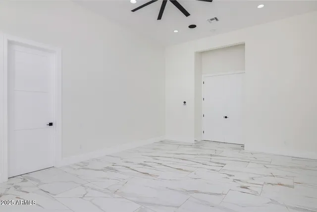 a bath tub sitting in a bathroom