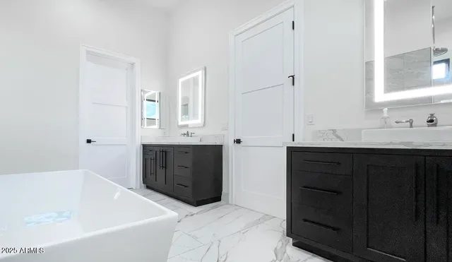 a view of a small space with a window