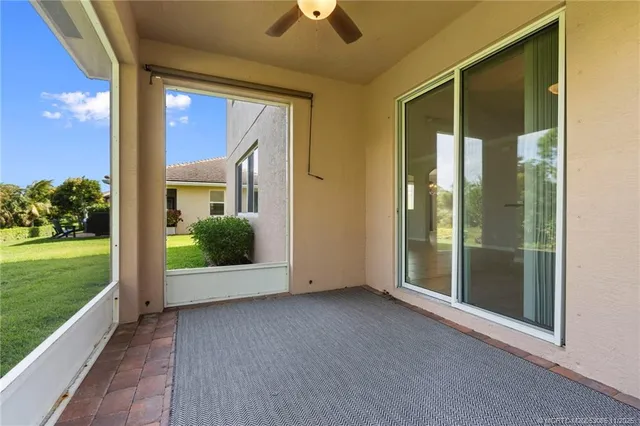 a view of an entryway with a garden