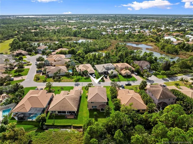 an aerial view of multiple house