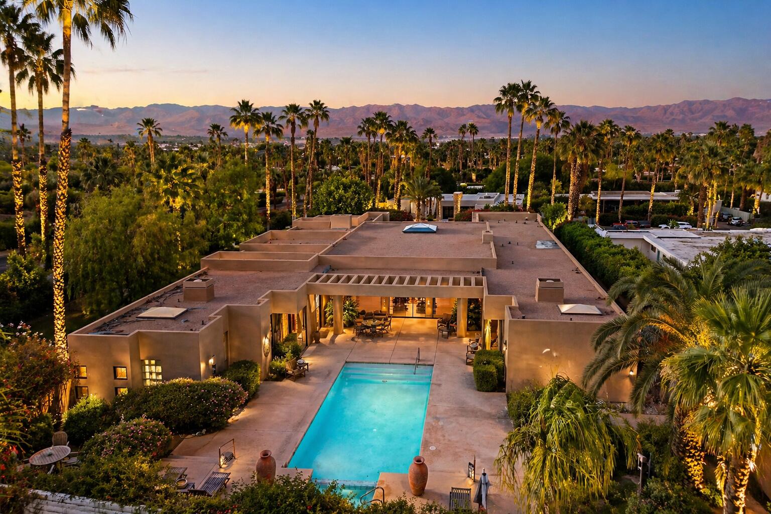 70629 Boothill Road Rancho Mirage, CA 92270 - Photo 45 of 47 42 GMc 760-797-5197 twilight looking nor