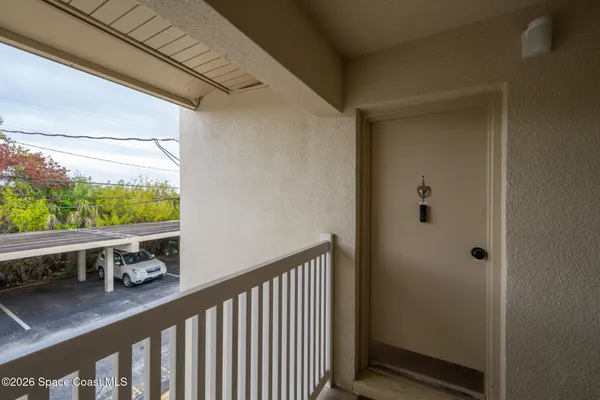 a view of a balcony