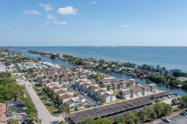 an aerial view of a city
