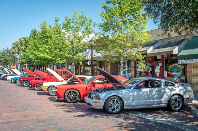 a car parked in front of a house