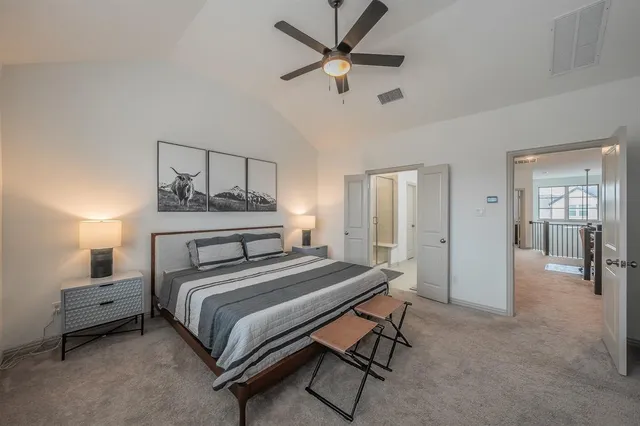 a view of hallway with washer and dryer