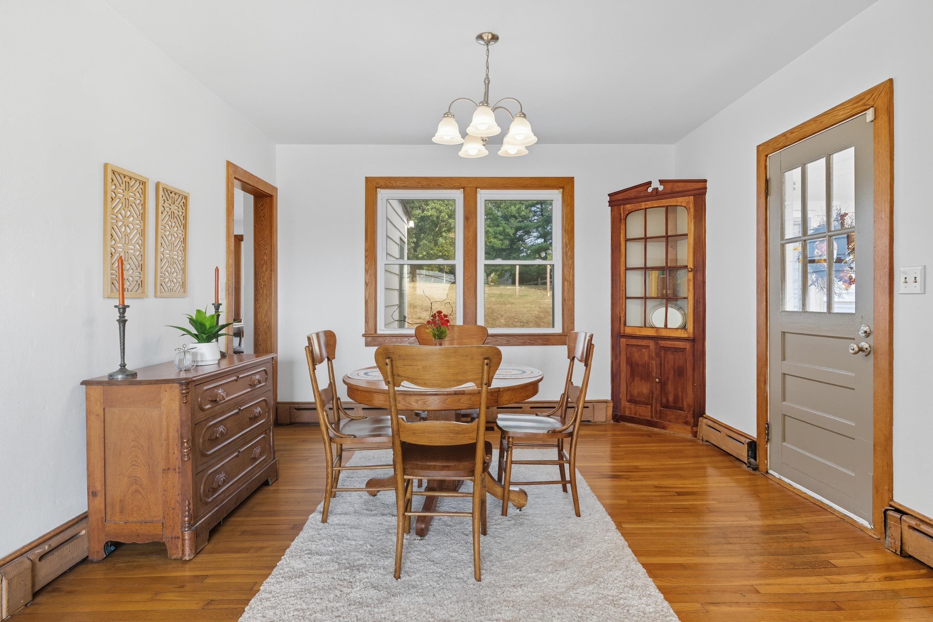 3138 Cross Keys Road Harrisonburg, VA 22801 - Photo 18 of 74 The dining room is spacious and features hardwood flooring throughout. The room also offers a large window, chandelier, and built-in cabinetry.