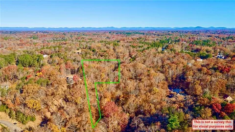 a view of a city with lush green forest