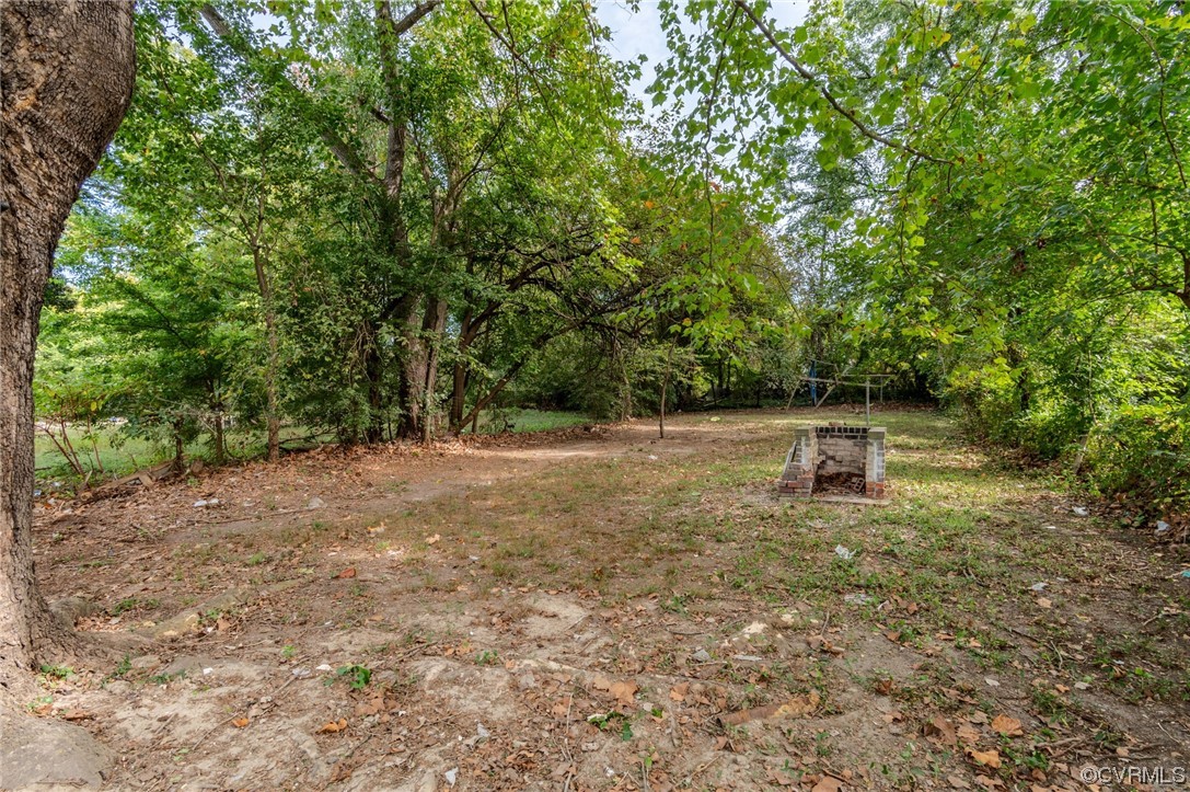 117 Spring Street Petersburg, VA 23803 - Photo 18 of 22 a backyard of a house with lots of plants and large tree