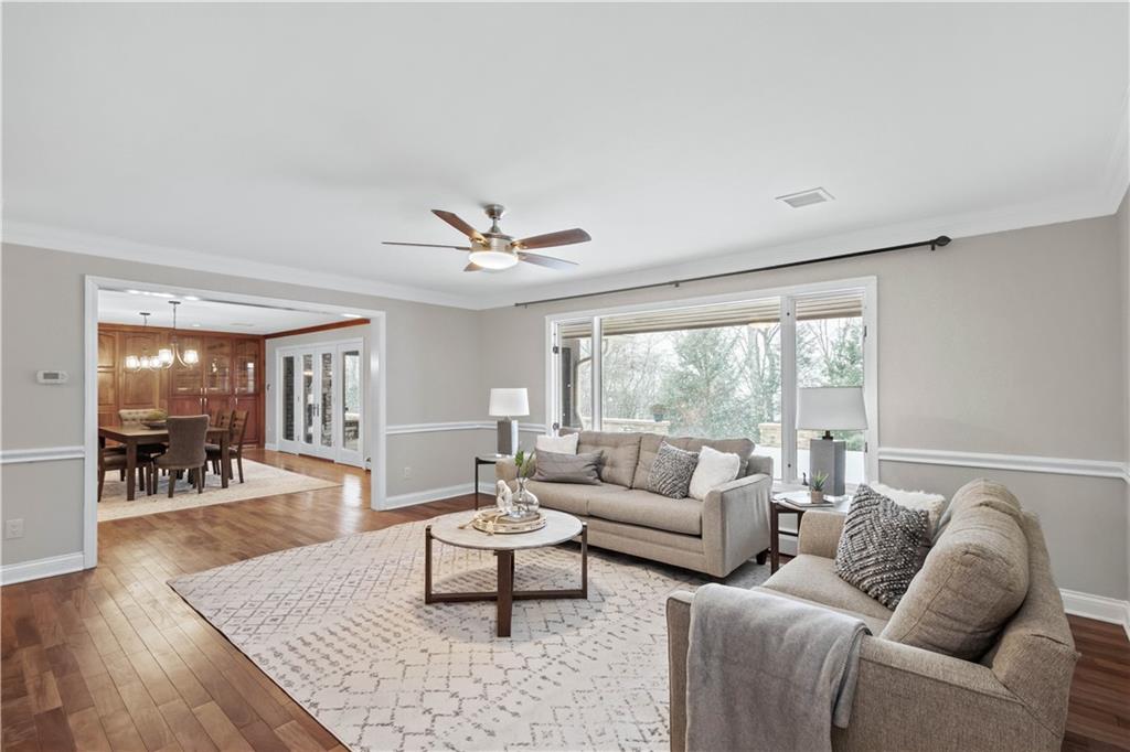 Family room off kitchen