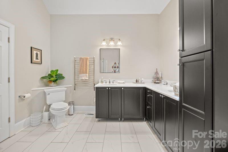 17426 Springwinds Drive, Unit 122 Cornelius, NC 28031 - Photo 23 of 36 a bathroom with a sink vanity and toilet