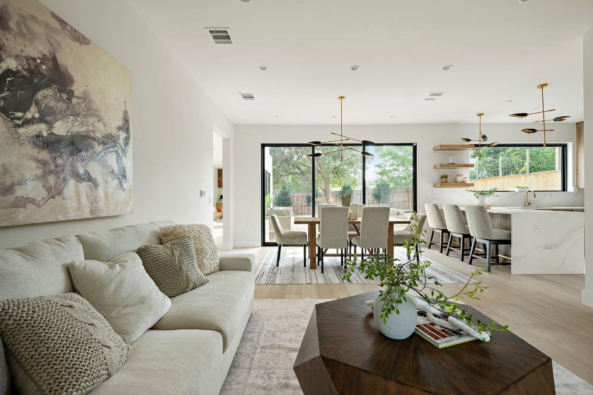 1805 Frazier Avenue Austin, TX 78704 - Photo 5 of 35 a living room with furniture kitchen view and a large window