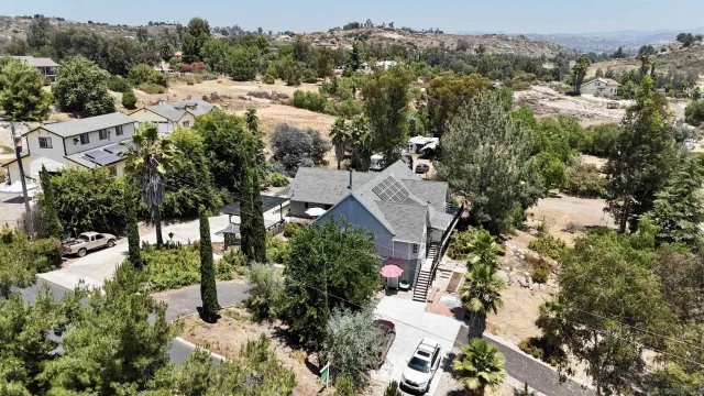 an aerial view of multiple house
