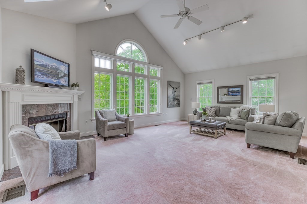 51 Glendale Road Boxford, MA 01921 - Photo 15 of 37 a living room with furniture and a large window